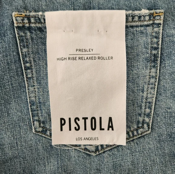 NWT Pistola Presley High Rise Relaxed Roller denim Jeans Anthropologie - Picture 9 of 11